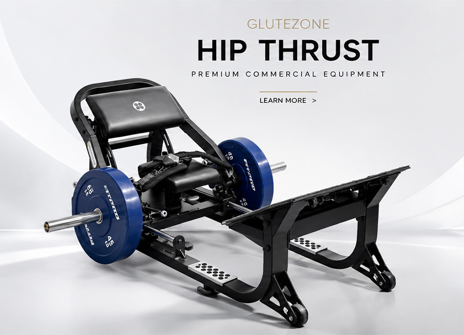 GluteZone Hip Thrust Machine — commercial-grade glute training equipment