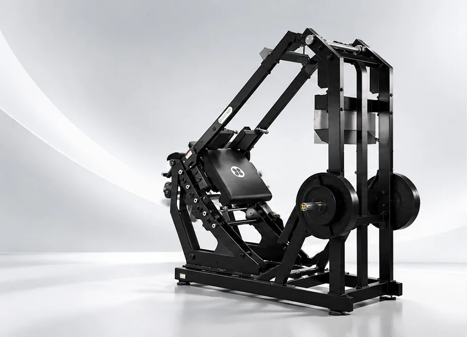 GluteZone pendulum squat machine shown in a studio product photo