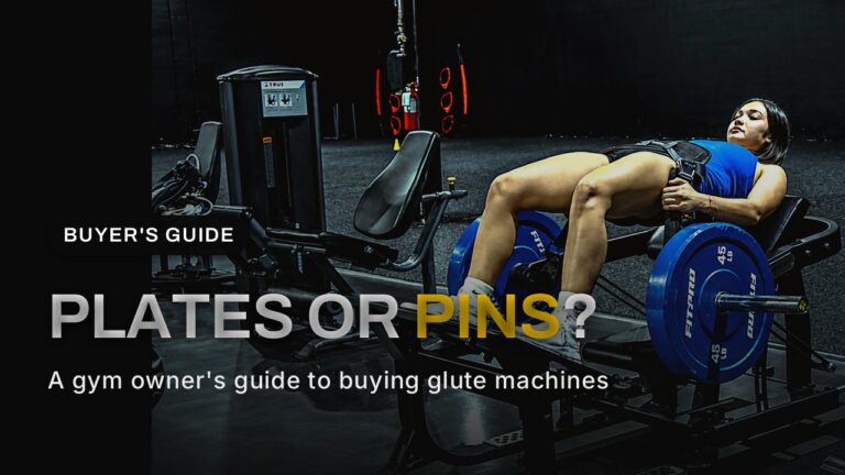 Plate-loaded GluteZone Hip Thrust Machine in use in a dark commercial gym